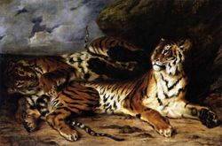 Un tigre joven jugando con su madre.JPG