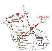 Santa Rosa de la Gloria, ubicación.