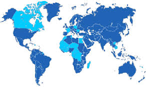 Mapa de países francófonos