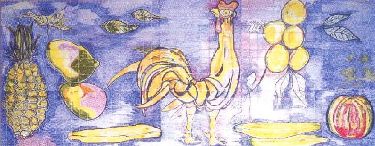 Archivo:Gallo con frutas, 1974.jpg