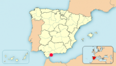 Ubicación de Marbella en España.