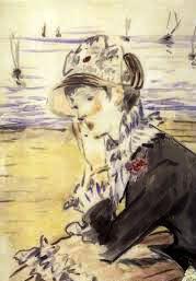 Muchacha delante del mar manet.jpg