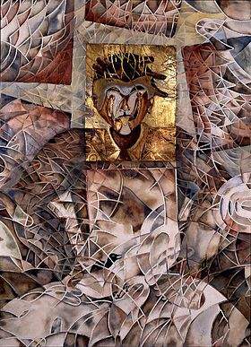 Archivo:Autorretrato con pájaro, 1975.jpg