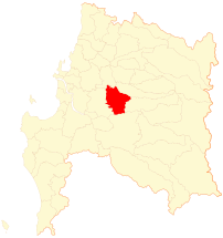 Mapa de la  Comuna  de Cabrero