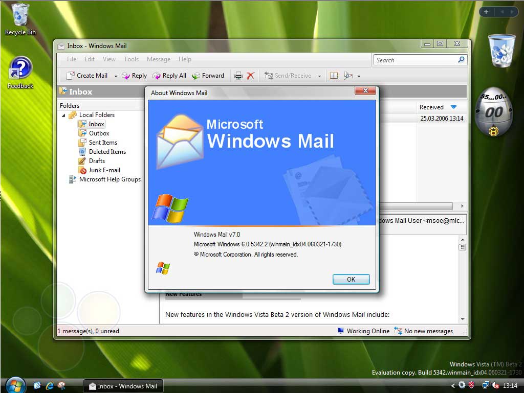 V 7.00. Windows mail. Почта виндовс. Почта Windows Vista. Почта Windows 7.