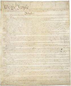 Archivo:Constitution of the United States, page 1.jpg