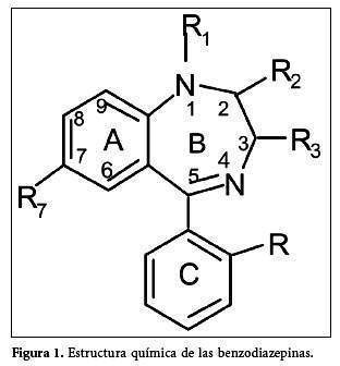 Archivo:Estructura química de las benzodiazepinas.jpg