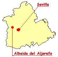 Ubicación de Albaida del Aljarafe (Sevilla)