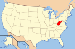 Localización del Estado de Virginia