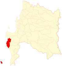 Mapa de la  Comuna  de Lebu