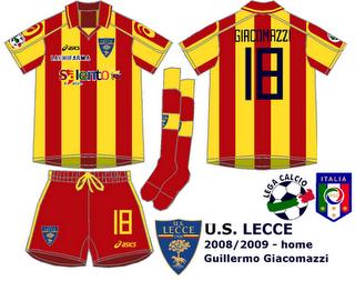 Écharpe De Foot US Lecce - Cuore Salentino - Sciarpa Scarf - Neuf