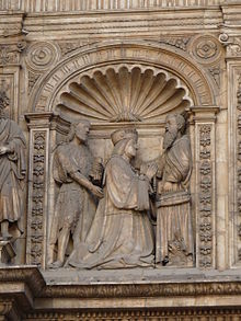 Detalle de la portada de Santa Engracia escena de Fernando II de Aragón.jpg