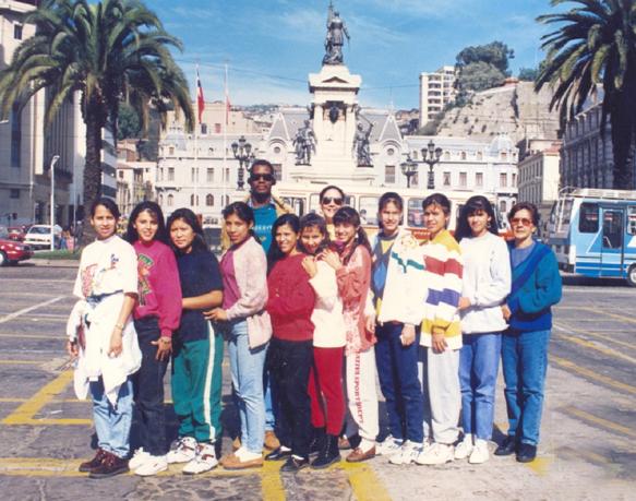 Moré en la ciudad de Valparaiso, Chile con la Selección Nacional Juvenil de Bolivia