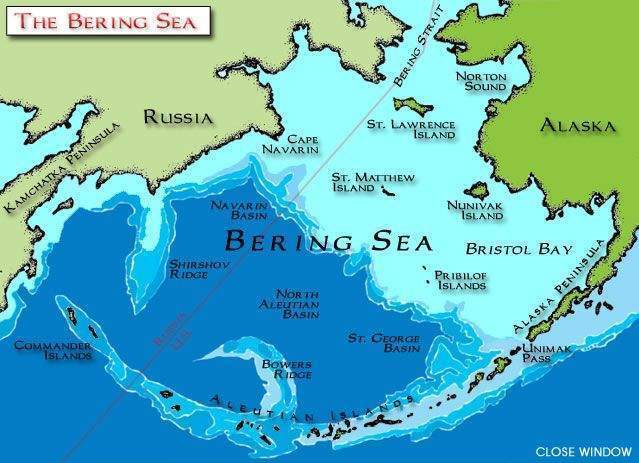 Mar De Bering Mapa | Mapa Região