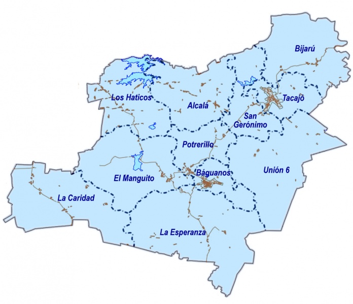 Archivo:Municipio baguanos mapa.JPG