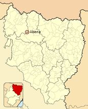 Ubicación de Abena en la provincia de Huesca
