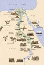 Mapa de los monumentos y Templos de Menfis