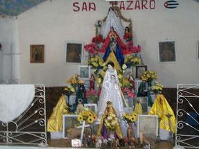 Altar de San Lázaro en el Templo de Condado