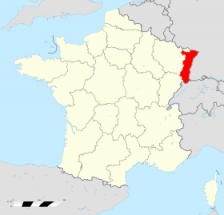 Mapa de Alsacia