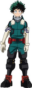 Izuku Midoriya con su traje Gamma