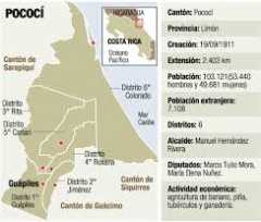 Ubicación en el mapa de Pococí