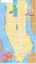 Localización geográfica de la Isla Manhattan.