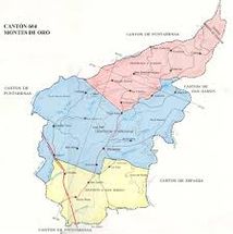 Ubicación en el mapa del municipio Montes de Oro