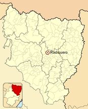 Ubicación de Radiquero en la provincia de Huesca