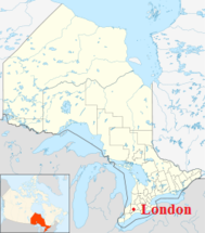 Provincia Ontario, ubicación de London.