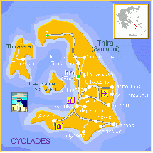 Ubicación de Isla de Santorini