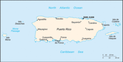 Localización de San Juan en Puerto Rico
