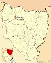 Ubicación de Jarlata en la provincia de Huesca