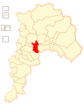Mapa de la  Comuna  de Hijuelas