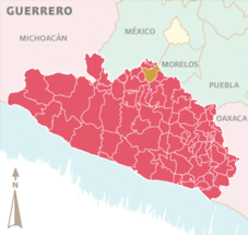 Mapa de Taxco de Alarcón.