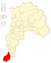 Mapa de la  Comuna  de Santo Domingo