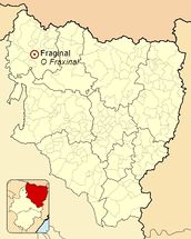 Ubicación de Fraginal Bajo en la provincia de Huesca.