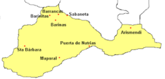 Localización de la ciudad de Barinas