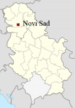 Ubicación de Novi Sad, en Serbia