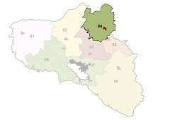 Ubicación en el mapa del municipio de Lajas en la provincia de Cienfuegos