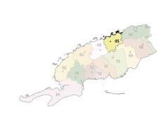 Ubicación en el mapa del municipio La Palma
