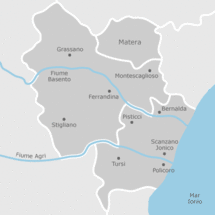 Mapa de Matera