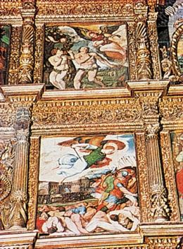 Detalle del retablo de San Miguel Arcángel (Fuentes de Ebro).jpg
