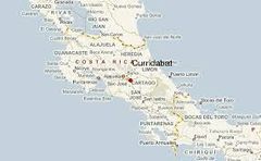 Ubicación en el mapa de Curridabat en Costa Rica