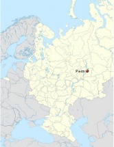 Localización de Perm en Rusia europea