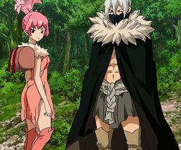 Homura y Hyoga en Dr. Stone
