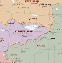 Almatý se encuentra al norte de la frontera con Kirguistán