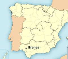 Ubicación de Brenes (Sevilla)