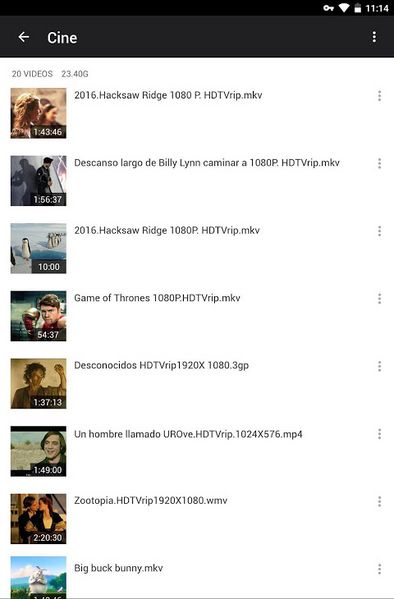 Archivo:XPlayer Menú de Videos.jpg