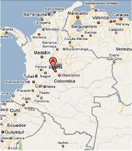 Localización de Zipacón en Colombia