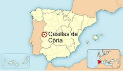Ubicación de Casillas de Coria en España